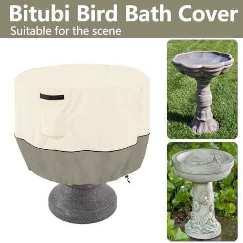 Bitubi Bird Bath Cover(24"x18") 600D Oxford Cloth Garden Fountain
