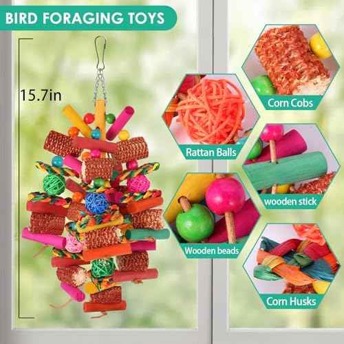 Kyouki Parrots Toys for Cockatiels, Budgies, Conures, Lovebirds