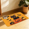 Halloween Cat Pet Feeding Mat, Absorbent Dog Bowl Pad, Quick Dry with