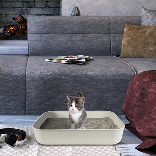 5PCS Small Litter Box, Plastic Kitten Litter Box, 13.9 x 9.8 x 3 Inch