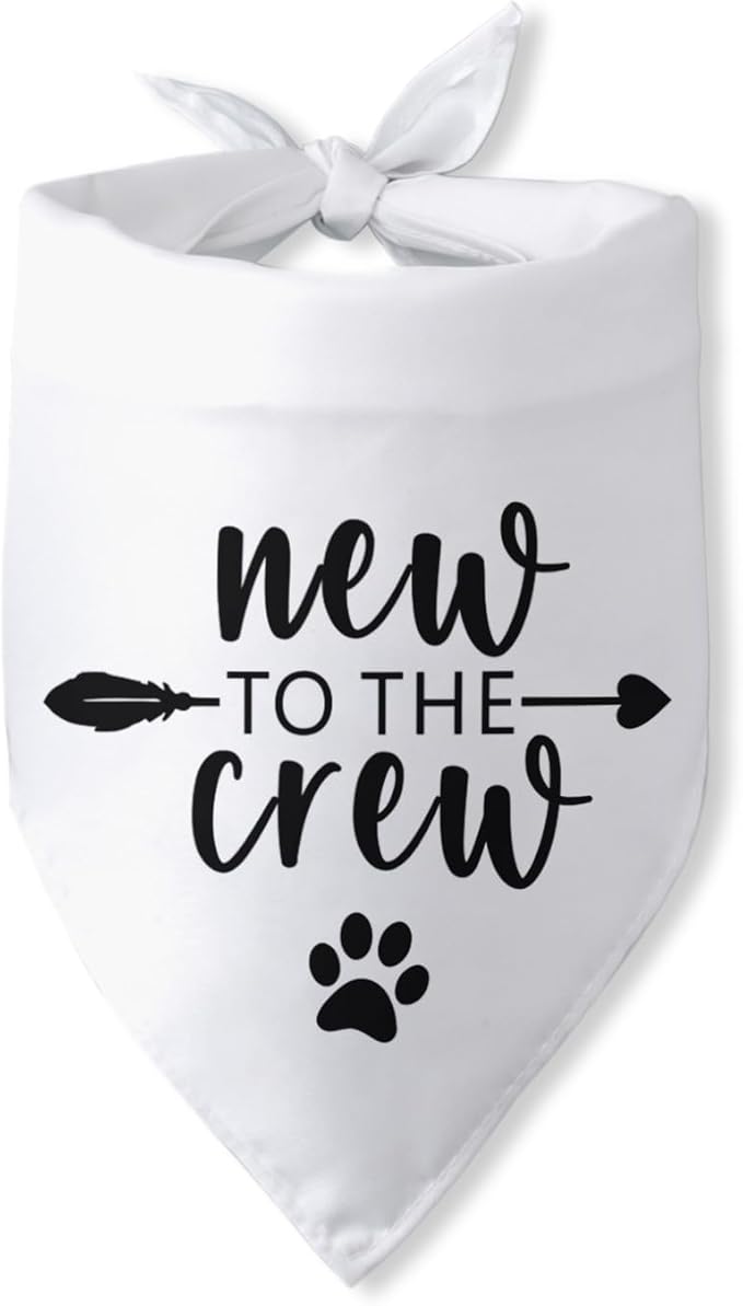 New to The Crew Dog Bandana New Puppy Announcement Gift by PwrlveiutforYou