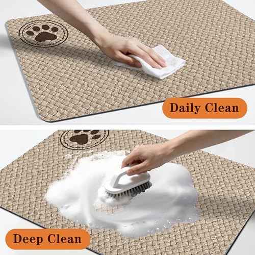 Pet Feeding Mat for Floors Waterproof Dog Mat for Food and Water