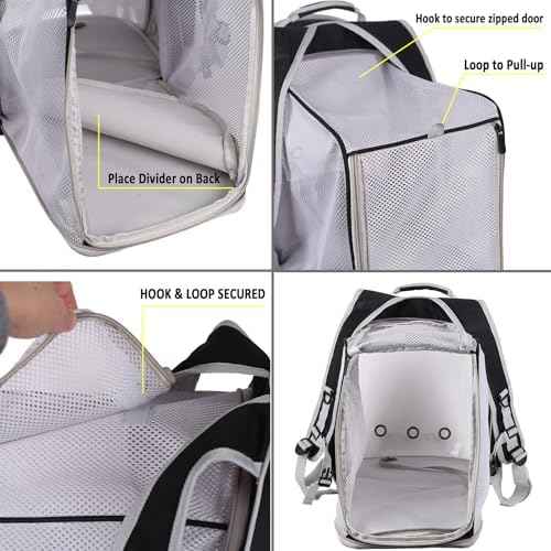 Square Back Extension Pet Backpack Carrier for Cat and Small Puppy up
