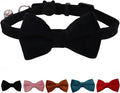 Cat Collar Breakaway with Bell and Removable Bow Tie Safety Buckle Velvet by WDPAWS