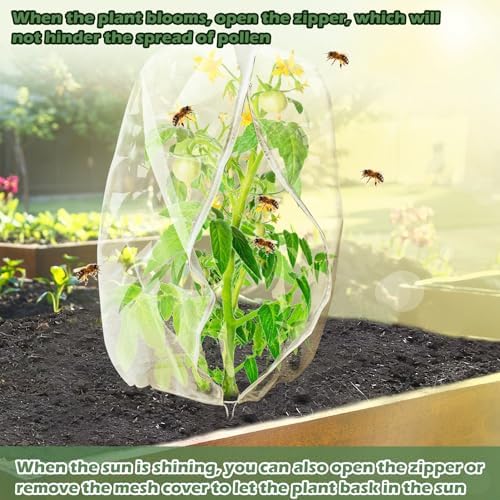 3Pcs Plant Covers from Insects, Bird Netting Barrier for Blueberry