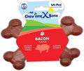 Chew’EMS X Bone Dog Chew Toy for Aggressive Chewers – Long-Lasting Bacon Flavor by Chewems
