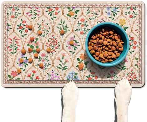 Absorbent Pet Dog Bowl Mat for Food and Water, Pet Cat Food Feeding