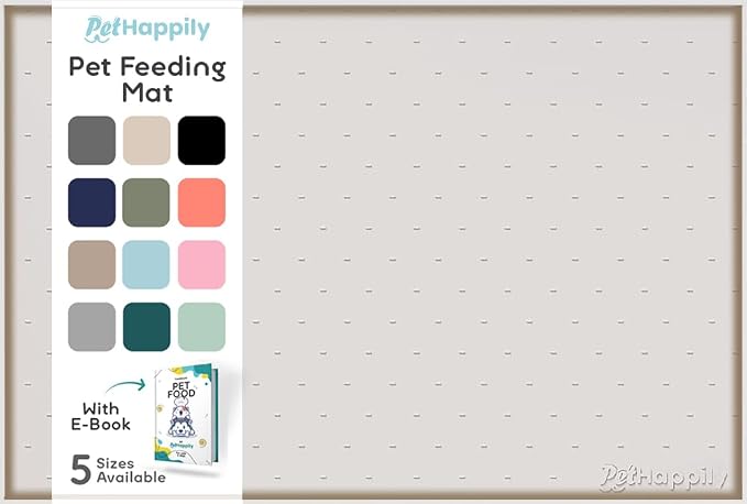 Dog Food Mat - 24x15 Raised Edges Dogs Mat by PETHAPPILY