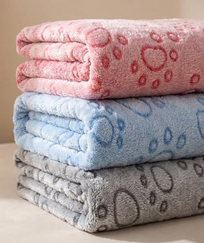 Dog Blankets for Medium Large Dogs, 3 Pack Dog Blanket Washable 30" x