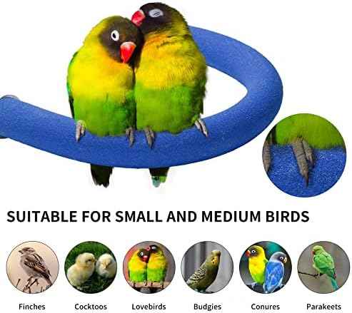 FrgKbTm U Shape Parrot Perch Stand Toy Bird Platform Sand Paw Grinding