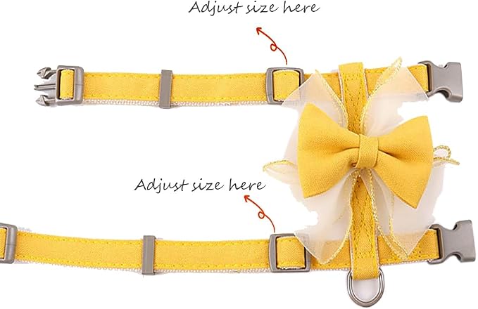 Adjustable Cat Harness with Leash and Bow-Tie, - Image 3