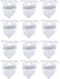 12 Pieces Sublimation Pet Bandanas White Heat Transfer Triangle Dog Scarf Blank by GroceryProduct