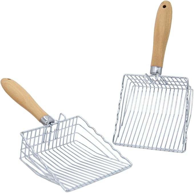 2 Pack Metal Cat Litter Scoops, Heavy-Duty Kitty Scooper by Unknown