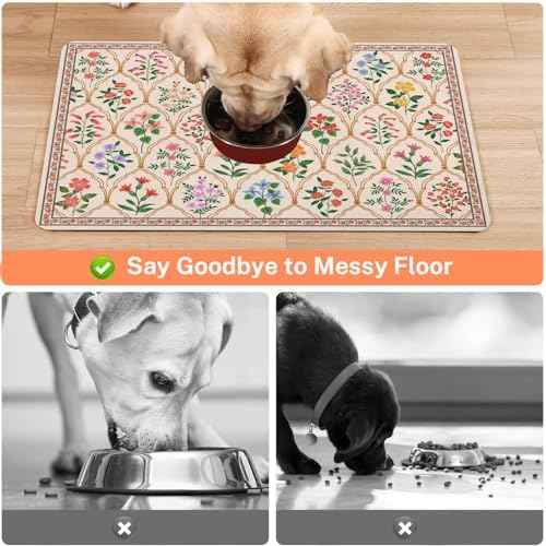 Absorbent Pet Dog Bowl Mat for Food and Water, Pet Cat Food Feeding