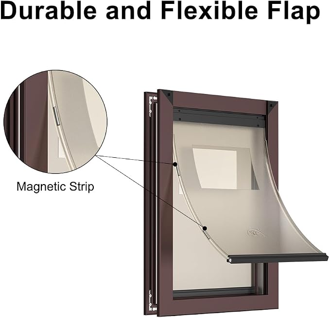 Rescumascer XL Dog Door for Door, Aluminum Extra Large Dog Door - Image 5