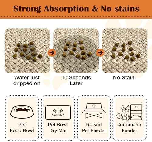 Pet Feeding Mat for Floors Waterproof Dog Mat for Food and Water