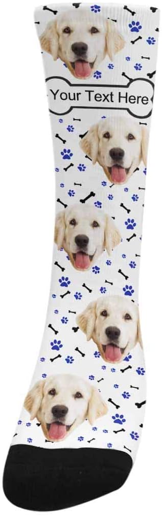 MyPupSocks Custom Personalized Photo Pet Face Socks, Cat and Dog Tracks Paws - Image 4