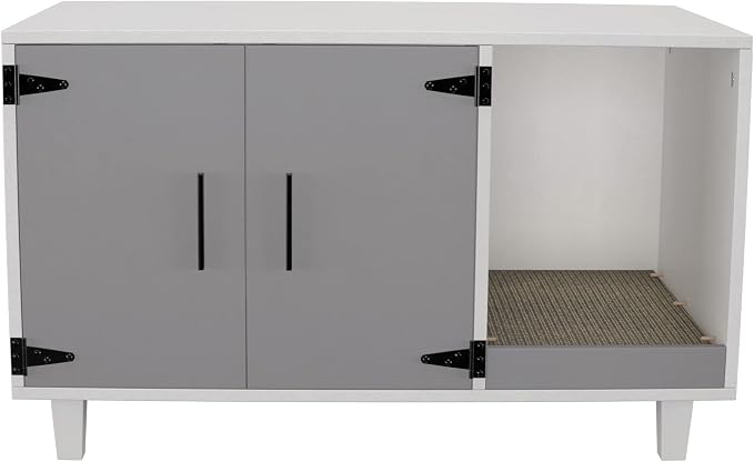 GDLF Modern Wood Pet Crate Cat Washroom Hidden Litter Box Enclosure Furniture - Image 7