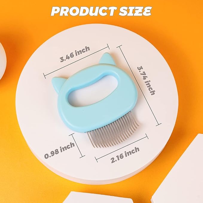 Cat Comb Pet Short Long Hair Removal Massaging Shell Comb Soft Deshedding Brush - Image 5