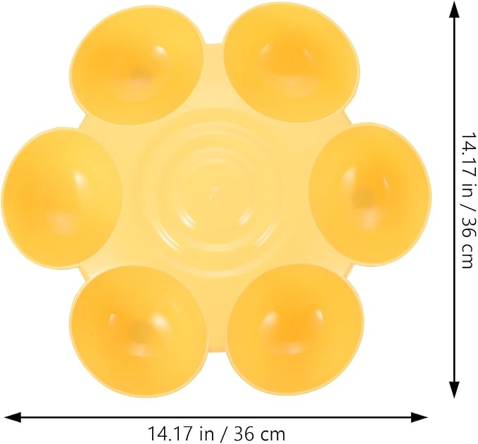 Multipurpose Pet Feeding Bowl 14X14X3.5 Inch Flower Shape Plastic Cat Dog Food - Image 7