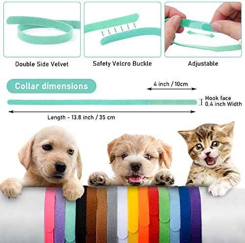 GAMUDA 15Pcs Newborn Puppy Collars, Super Soft Nylon Adjustable