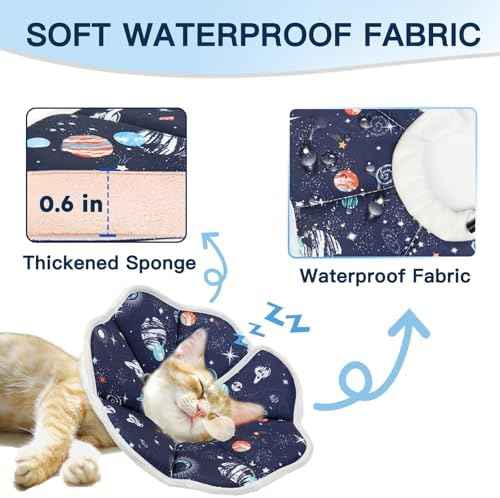 Cat Cone Collar Soft, Waterproof Cat Recovery Collar After Surgery