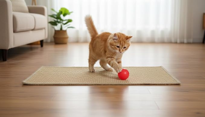 Premium Brazilian Cat Scratcher Mat – 24'' x 16'' Natural Fiber 100% Sisal - Image 6