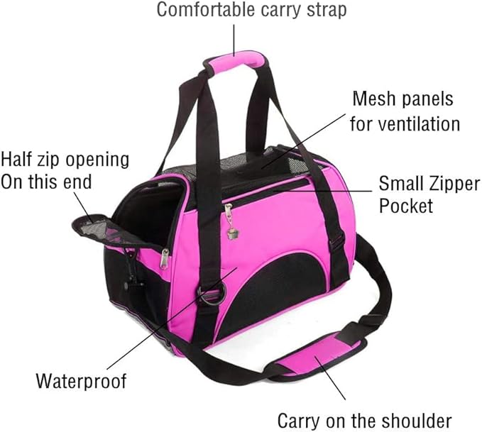 Cat Carrier, Soft-Sided Pet Travel Carrier - Image 4