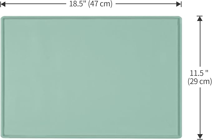 Dog Food Mat, Silicone Waterproof Food Tray, Non Slip Pet Bowl Mats Placemat - Image 5
