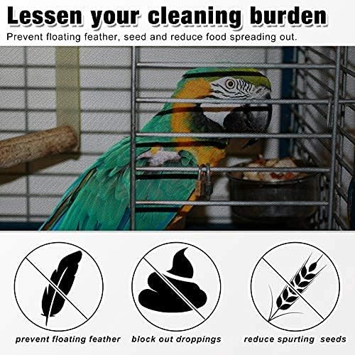 Shappy Large Bird Cage Seed Catcher, Bird Cage Cover Net Skirt Guard, - Image 4