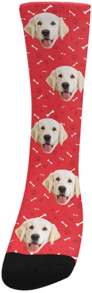 MyPupSocks Custom Personalized Photo Pet Face Socks, Cat and Dog Tracks Paws - Image 3