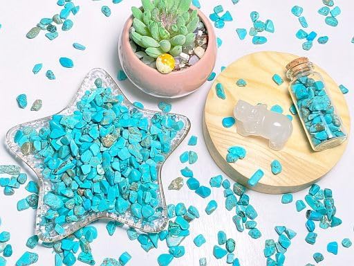 YATOJUZI Turquoise Aquarium Gravel Rocks Bulk Wholesale Tumbled Crystals Stones - Image 3