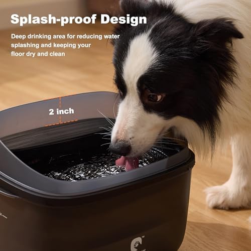 Dog Water Fountain for Large Dogs, 2.1Gal/8L Dog Water Bowl Dispenser