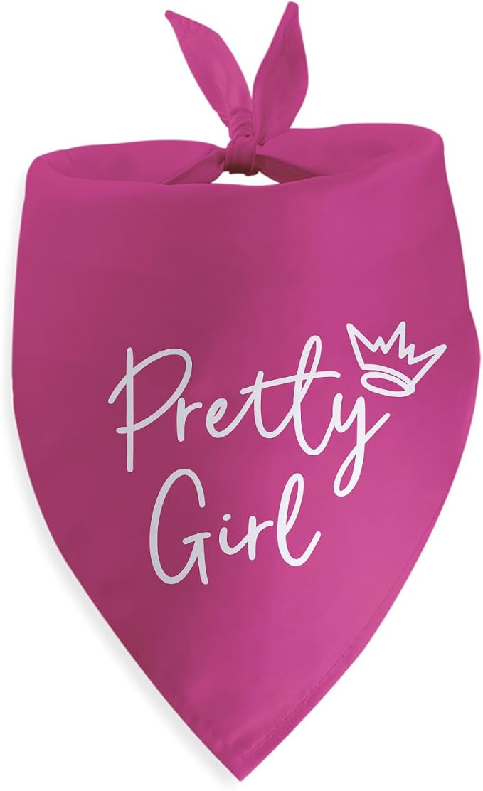 Pretty Girl Dog Bandana Funny Birthday Dog Bandana by SYIJIMSJKT