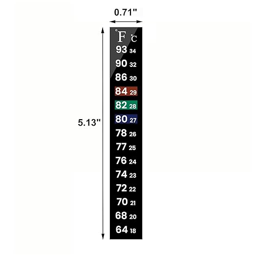 AQUANEAT 6 PCS Aquarium Thermometer Strips, Fish Tank Thermometer Sticker - Image 6