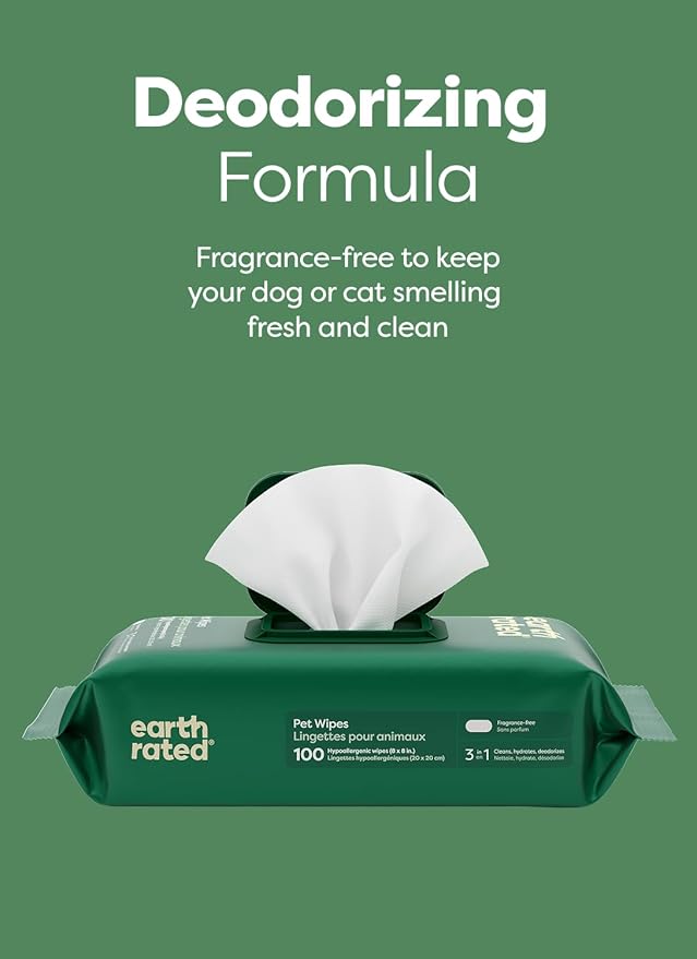 Earth Rated Pet Wipes for Dogs and Cats, Hypoallergenic, Cleaning and Hydrating - Image 6