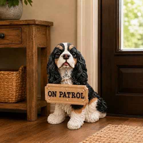 Tricolor Cavalier King Charles Spaniel - 12.99 Inch Outdoor Dog