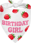 Birthday Girl White Dog Bandana, Cute Pet Scarf by Unknown