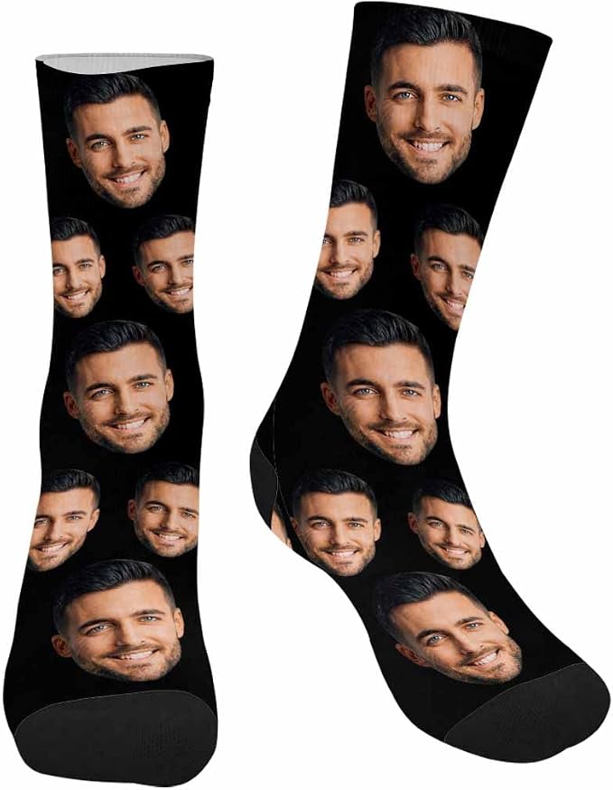 MyPupSocks Custom Personalized Photo Pet Face Socks, Cat and Dog Tracks Paws - Image 3