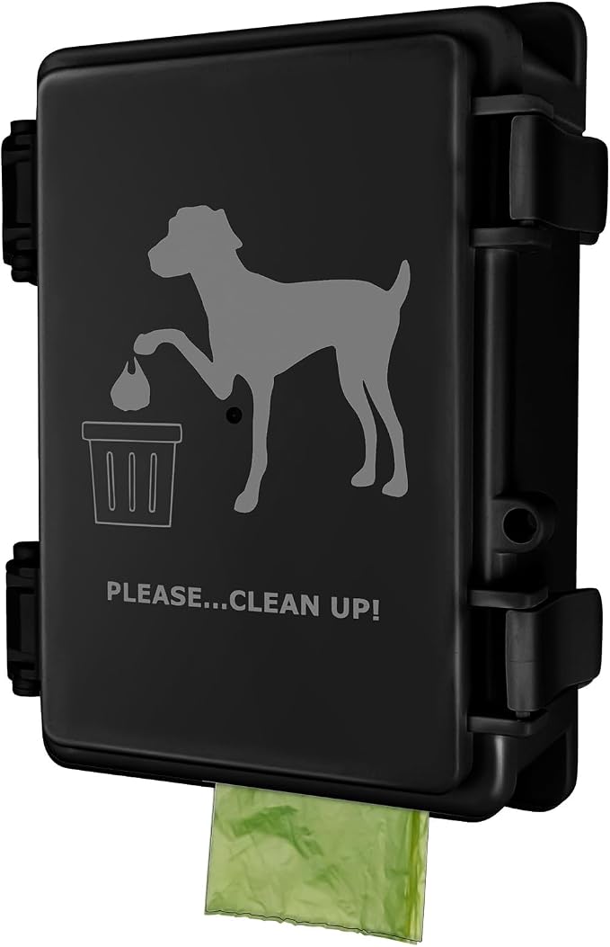Dog Poop Bag Dispenser Wall Mounted Waterproof Outdoor Pet Waste Bags Dispenser by Onybte