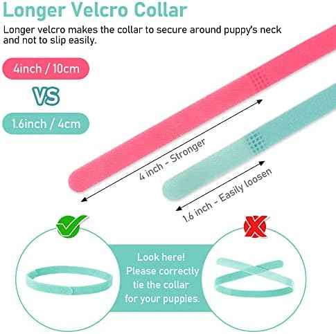 GAMUDA 15Pcs Newborn Puppy Collars, Super Soft Nylon Adjustable