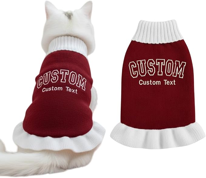 Personalized Embroidered Pet Sweater by GrewearFashion