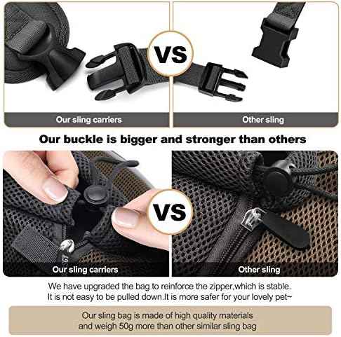 FDJASGY Pet Sling Carrier for Small Dogs Cats,Breathable Mesh