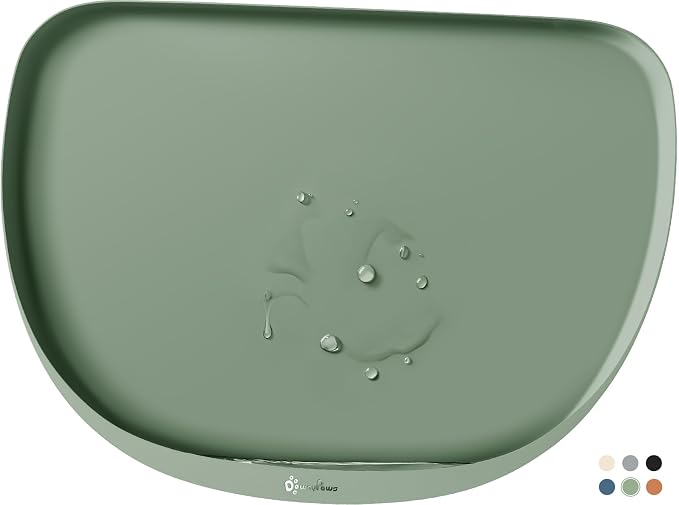 DownyPaws Dog Food Mats for Floors Waterproof, BPA Free Silicone Dog Bowl Mat by DownyPaws