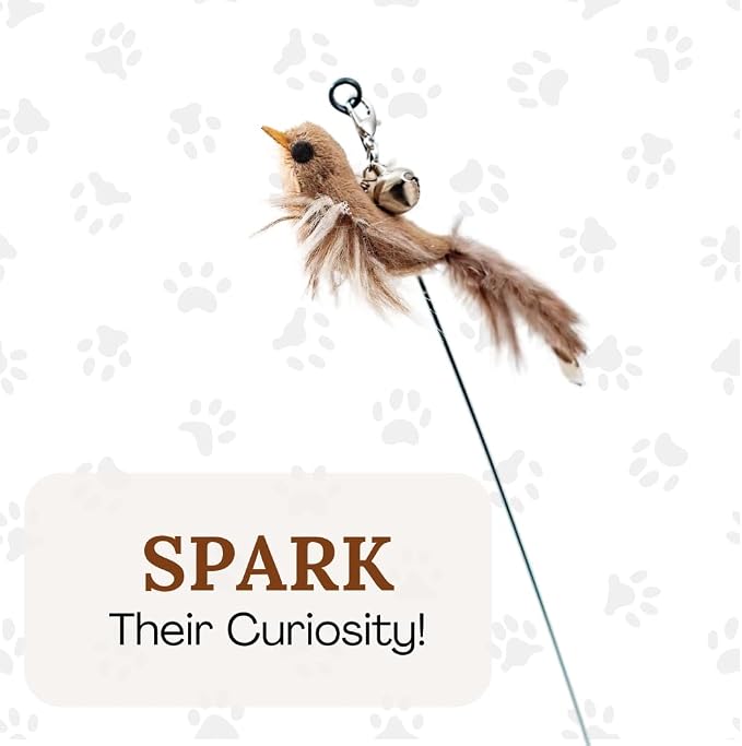 Cat Toys for Bored Indoor Adult Cats Any Surface Base Wand Stimulation Toys for - Image 8