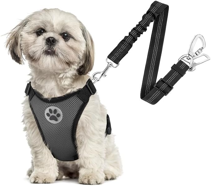 SlowTon Dog Seat Belt Harness for Car, Dog Car Harness Adjustable Mesh by SlowTon