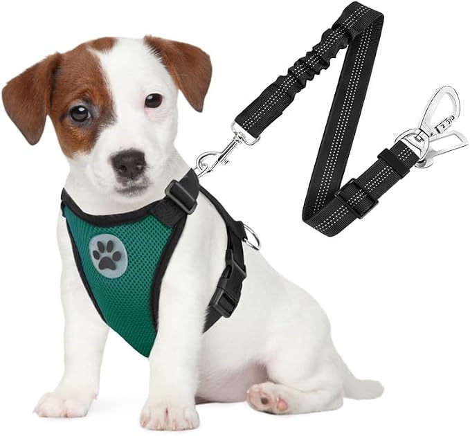 SlowTon Dog Seat Belt Harness for Car, Dog Car Harness Adjustable Mesh by SlowTon
