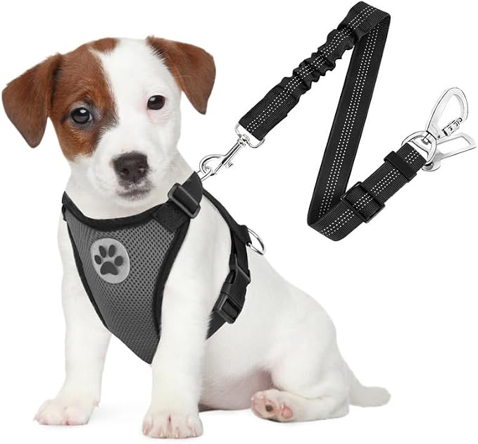 SlowTon Dog Seat Belt Harness for Car, Dog Car Harness Adjustable Mesh by SlowTon