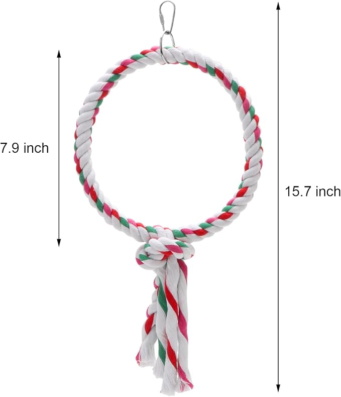 Bird Rope Swing Toy Parrot Climbing Perch Stand - Image 5