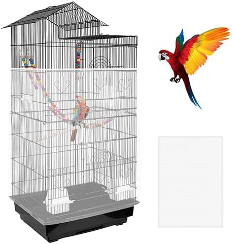 Universal Bird Cage Seed Catcher – Stretchy, Lightweight Mesh Skirt by Unknown